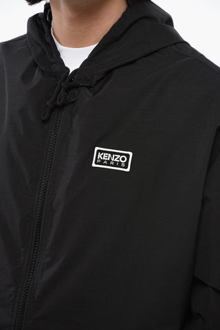 Nylon Windbreaker with Lettering Logo