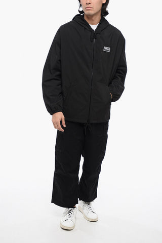 Nylon Windbreaker with Lettering Logo