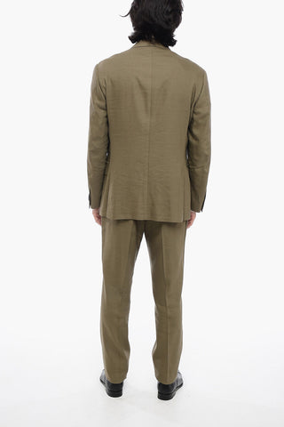2-Button Suit LEADER SOFT Linen-Blend Two Vents Classic Lapel