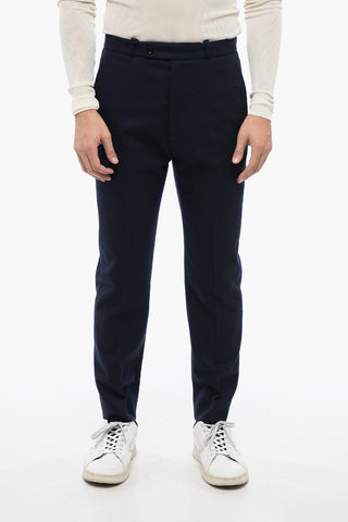Pantaloni in Lana con Pince Frontali