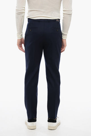 Pantaloni in Lana con Pince Frontali
