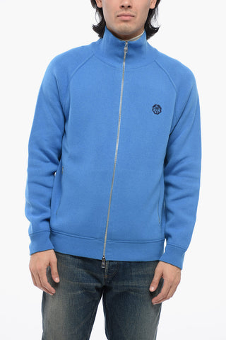 Cashmere Cardigan with Embroidered Logo