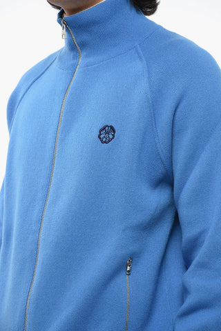 Cashmere Cardigan with Embroidered Logo