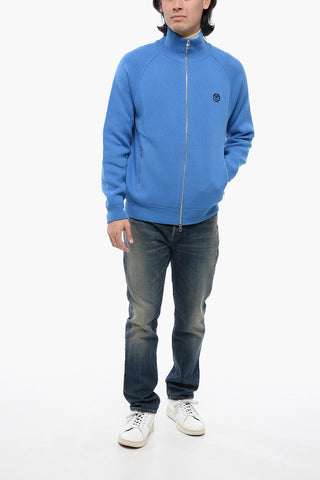 Cashmere Cardigan with Embroidered Logo