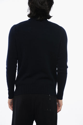 Virgin Wool and Cashmere Turtle-neck Sweater