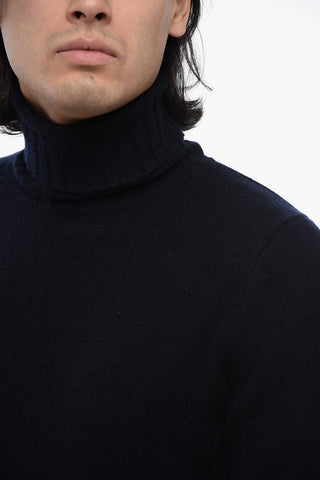Virgin Wool and Cashmere Turtle-neck Sweater