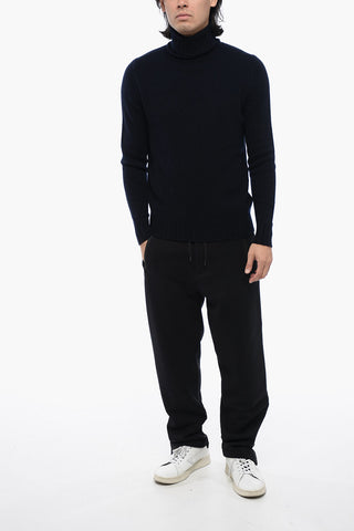 Virgin Wool and Cashmere Turtle-neck Sweater