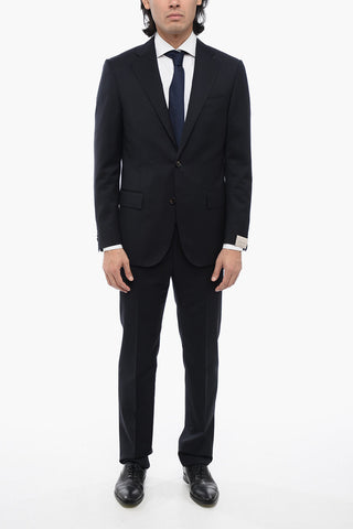 Virgin Wool 2-Button Suit LEADER with Flap Pockets