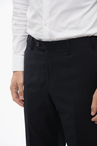 Virgin Wool 2-Button Suit LEADER with Flap Pockets