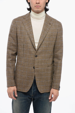 Blazer Sfoderato in Lana Vergine Pied de Poule