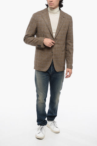Blazer Sfoderato in Lana Vergine Pied de Poule