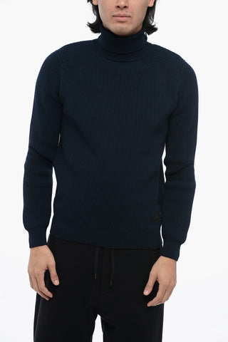 NORTH SAILS X MASERATI Solid Color Ribbed Crew-neck Sweater