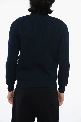 NORTH SAILS X MASERATI Solid Color Ribbed Crew-neck Sweater