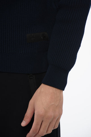 NORTH SAILS X MASERATI Solid Color Ribbed Crew-neck Sweater