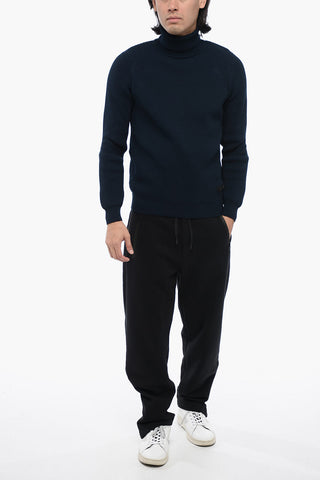 NORTH SAILS X MASERATI Solid Color Ribbed Crew-neck Sweater
