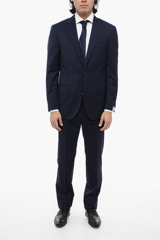 Virgin Wool LEADER Suit with Flap Pockets