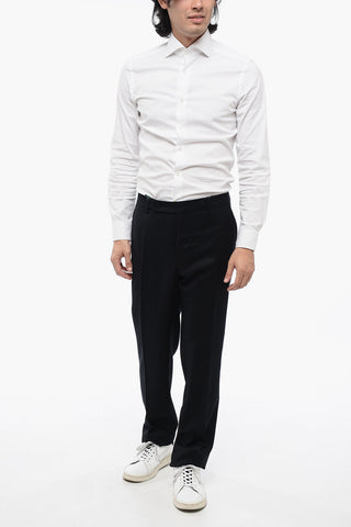 4 Pocketed Virgin Wool Pants with Belt Loops