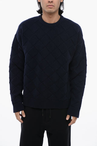 Crew Neck 3D INTRECCIO Wool Blend Sweater