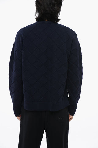 Crew Neck 3D INTRECCIO Wool Blend Sweater