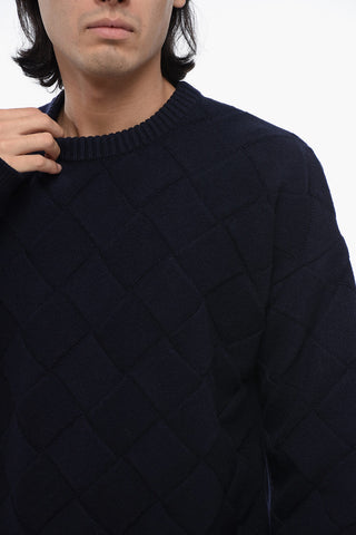Crew Neck 3D INTRECCIO Wool Blend Sweater