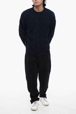 Crew Neck 3D INTRECCIO Wool Blend Sweater