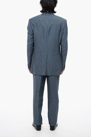 Side Vents Notch Lapel No Hem 3-Button Suit