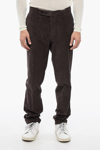 Corduroy Chinos Pants with Flush Pockets