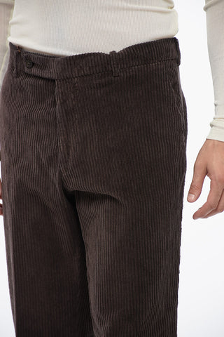 Corduroy Chinos Pants with Flush Pockets