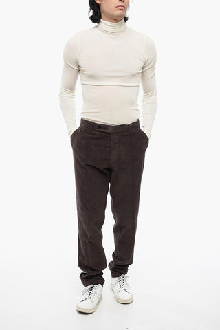 Corduroy Chinos Pants with Flush Pockets
