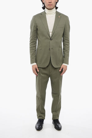Twill Side Vents Notch Lapel CIRCLE 2-Button Suit