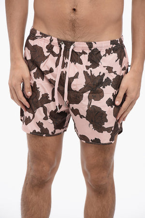 Nylon Boxer Swim Trunks BOLD FLOWERS