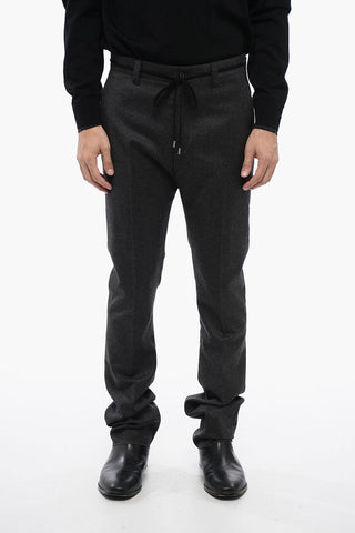 Virgin Wool Pants with Belt Loops