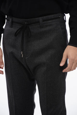 Virgin Wool Pants with Belt Loops