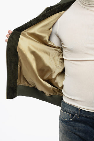 Corduroy Bomber Fit Track Sweatshirt