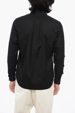 BLACK Camicia UNISEX in Cotone con Dettaglio Fibbie