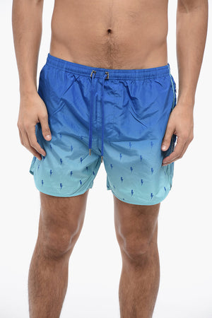 Costume da Bagno Boxer ALL-OVER BOLT in Nylon Degradè