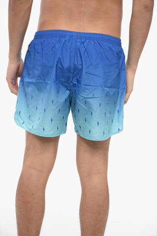 Costume da Bagno Boxer ALL-OVER BOLT in Nylon Degradè