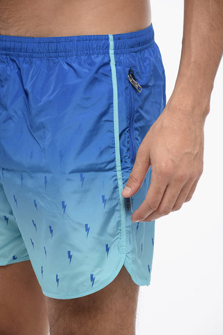 Degradé Nylon Boxer ALL-OVER BOLT Swim Trunks