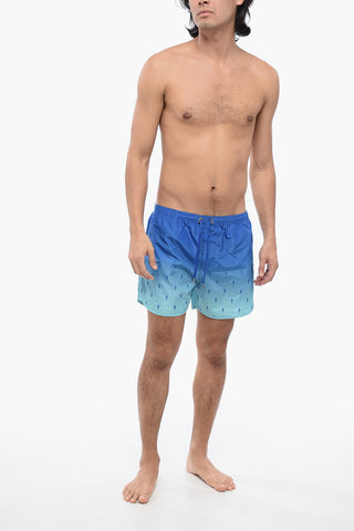 Costume da Bagno Boxer ALL-OVER BOLT in Nylon Degradè