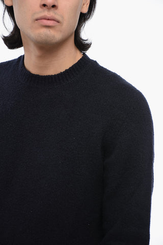 Maglia Girocollo in Misto Cotone a Tinta Unita