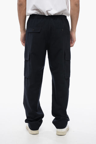 Wool Cargo Pants With Contrasting Seams