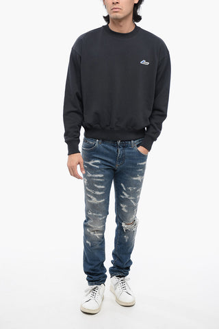 Brushed Cotton Oversized UNISEX Crew-neck Sweatshirt