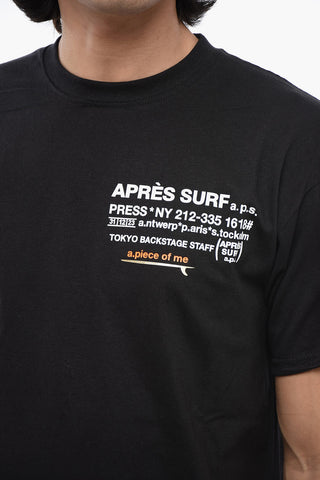 Solid Color Crew-neck T-shirt with Print
