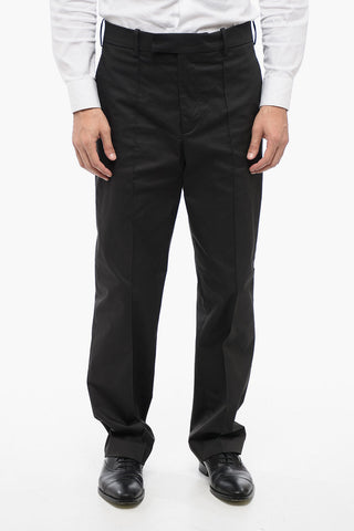 3-Button Cotton-Blend Suit with Flap Pockets
