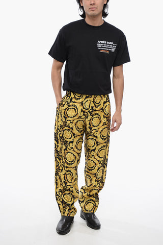 Silk Pants with Barocco Print