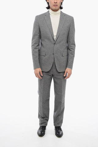 CC COLLECTION Side Vents Notch Lapel 2-Button Suit With Plain Hems