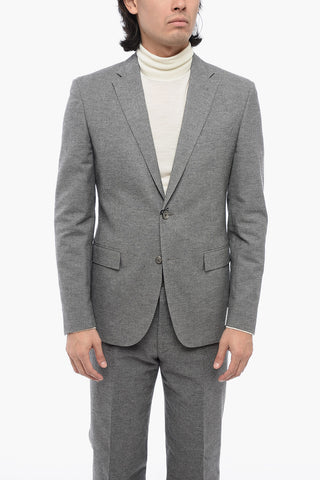 CC COLLECTION Side Vents Notch Lapel 2-Button Suit With Plain Hems