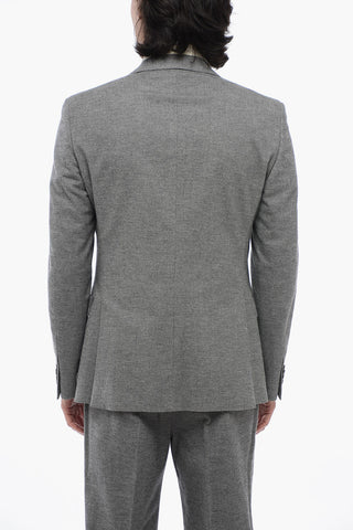 CC COLLECTION Side Vents Notch Lapel 2-Button Suit With Plain Hems
