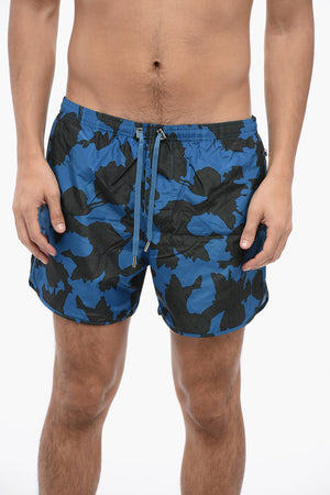 Nylon Boxer BOLD FLOWERS Swim Trunks