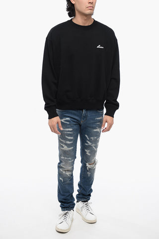 Oversized Cotton OLD SCHOOL Crew-neck UNISEX Sweatshirt